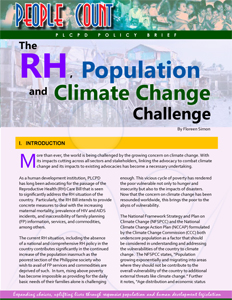 The RH, Population and Climate Change Challenge cover
