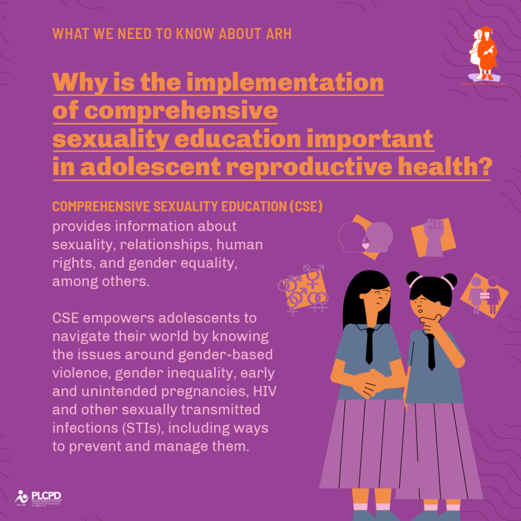 What We Need To Know About Adolescent Reproductive Health Philippine Legislators’ Committee On