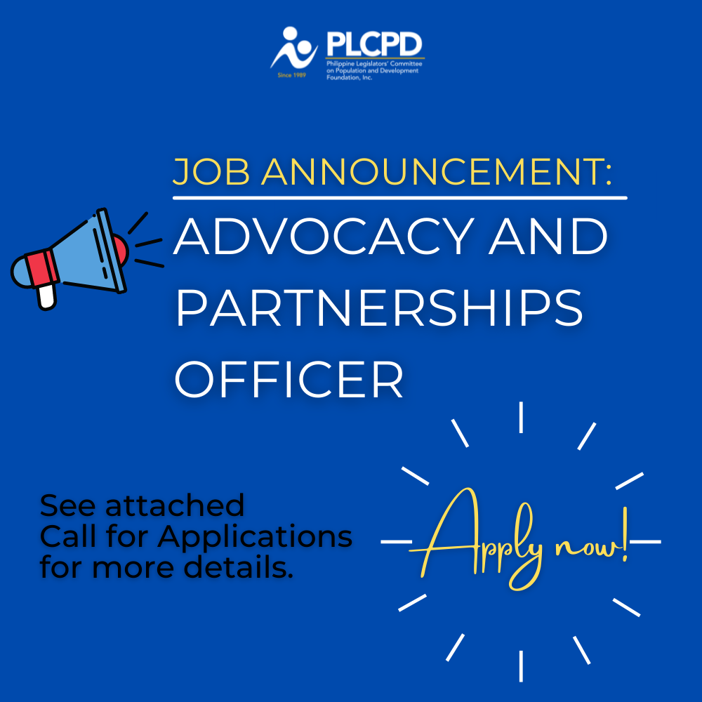 Job Announcement: Advocacy and Partnerships Officer – Philippine ...